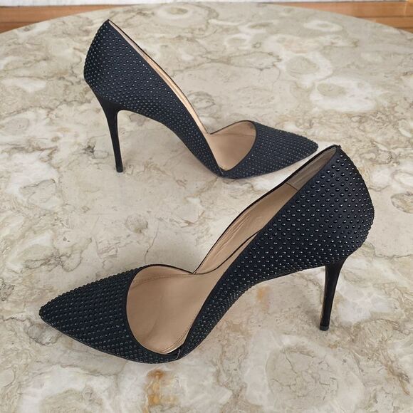 Imagine Vince Camuto Ossie Black Studded Stiletto Pumps - Picture 8 of 14